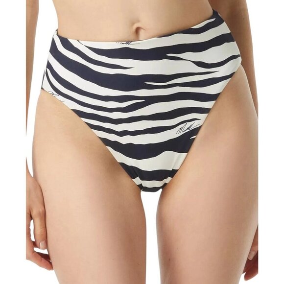 Michael Kors Womens Size S Navy Reversible High-Waist Bikini Swim Bottoms NWT - Picture 1 of 9